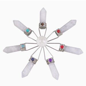 SEVEN POINT CRYSTAL, STONES CHAKRA, HEALING ENERGY GENERATOR! NEW!